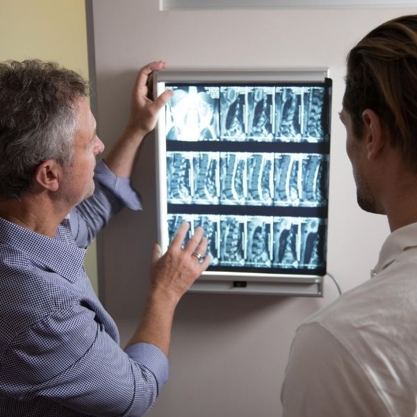 Bay Chiropractic showing patient x-ray